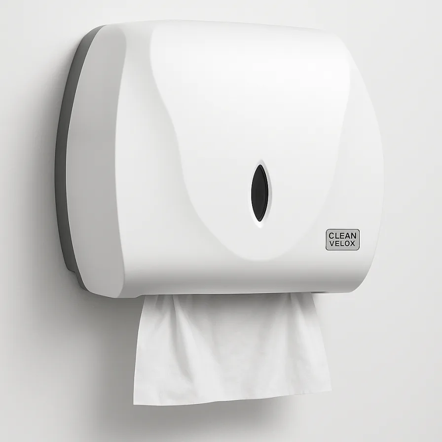 Dispenser Clean Velox: Eficiência e Higiene em Papel Toalha Interfolha e Folha