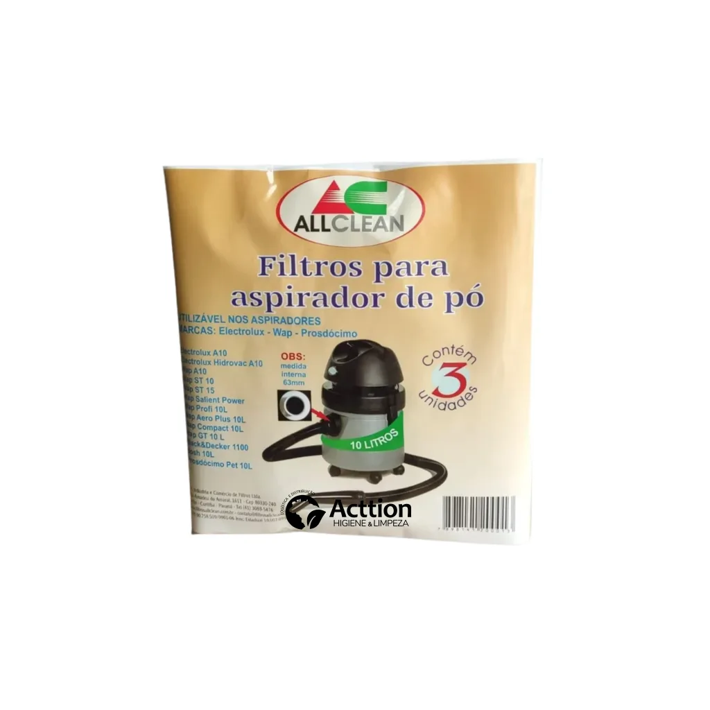 FILTRO ASPIRADOR A10 KIT/3 ALLCLEAN