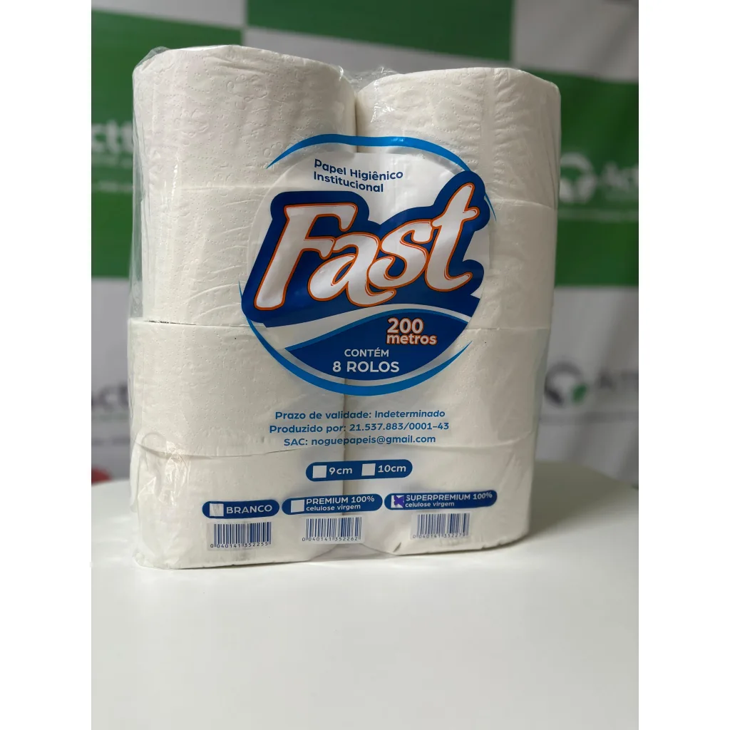 PAPEL HIGIENICO ROLAO 9X8X200MT S.PREMIM FAST
