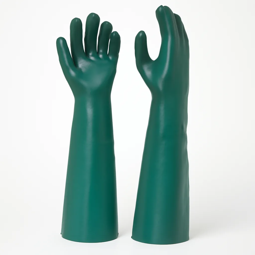 LUVA PVC VERDE PUNHO 70CM CA1170
