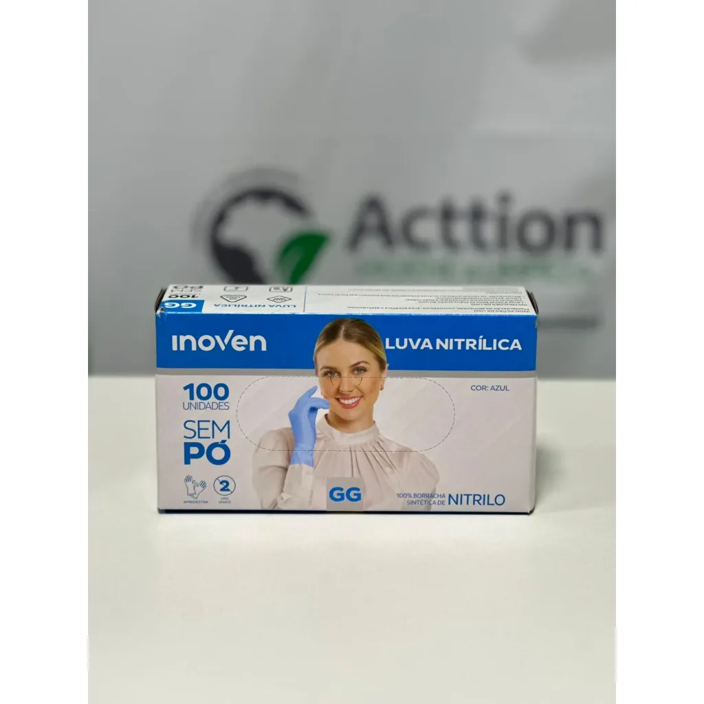 LUVA VINIL PROC GG S/PO CX100 INOVEN CA 46220
