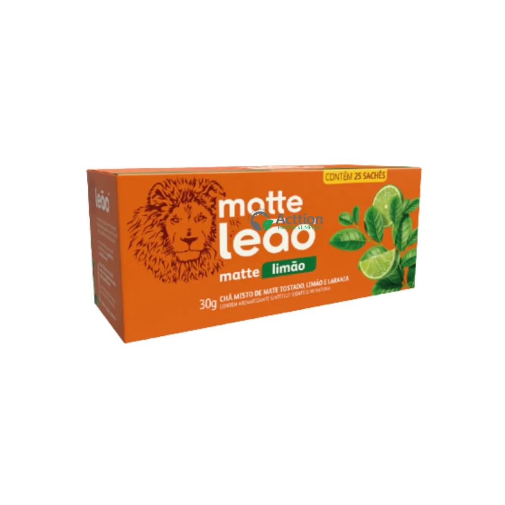 CHA MATTE C/25 SAQ LIMAO LEAO