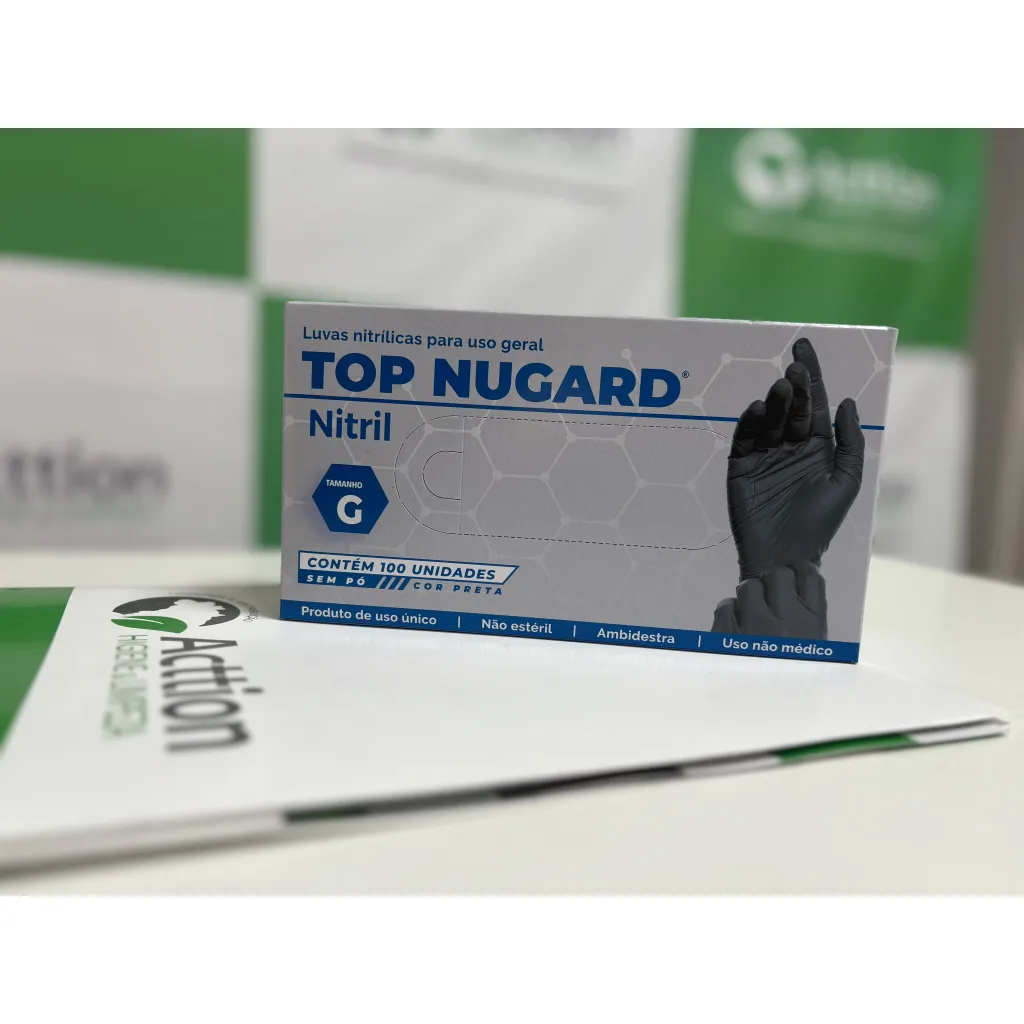 LUVA NITRILICA PR G S/PO CX100 NUGARD