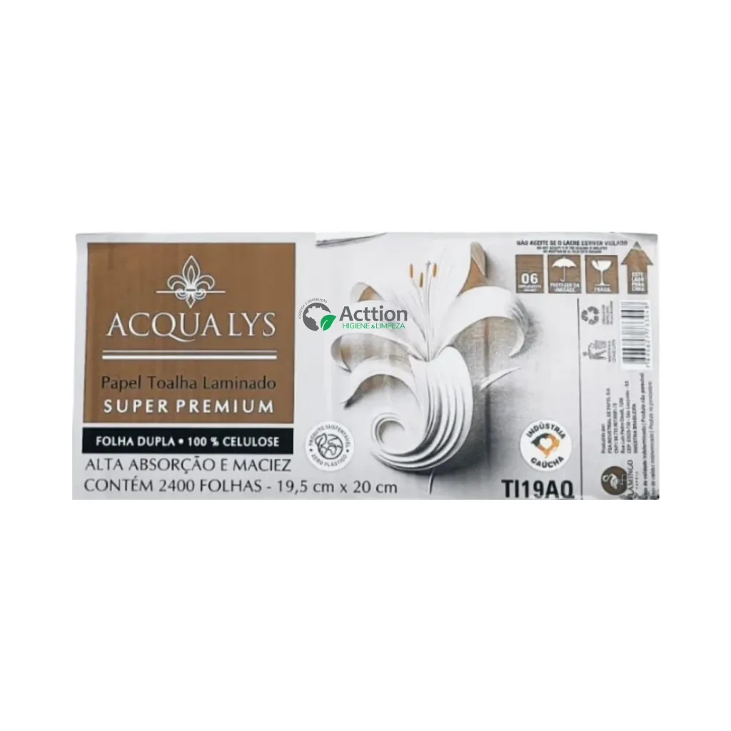 PAPEL TOALHA INTERFOLHA 19,5X20X2400 2DB 27GR FD ACQUALYS