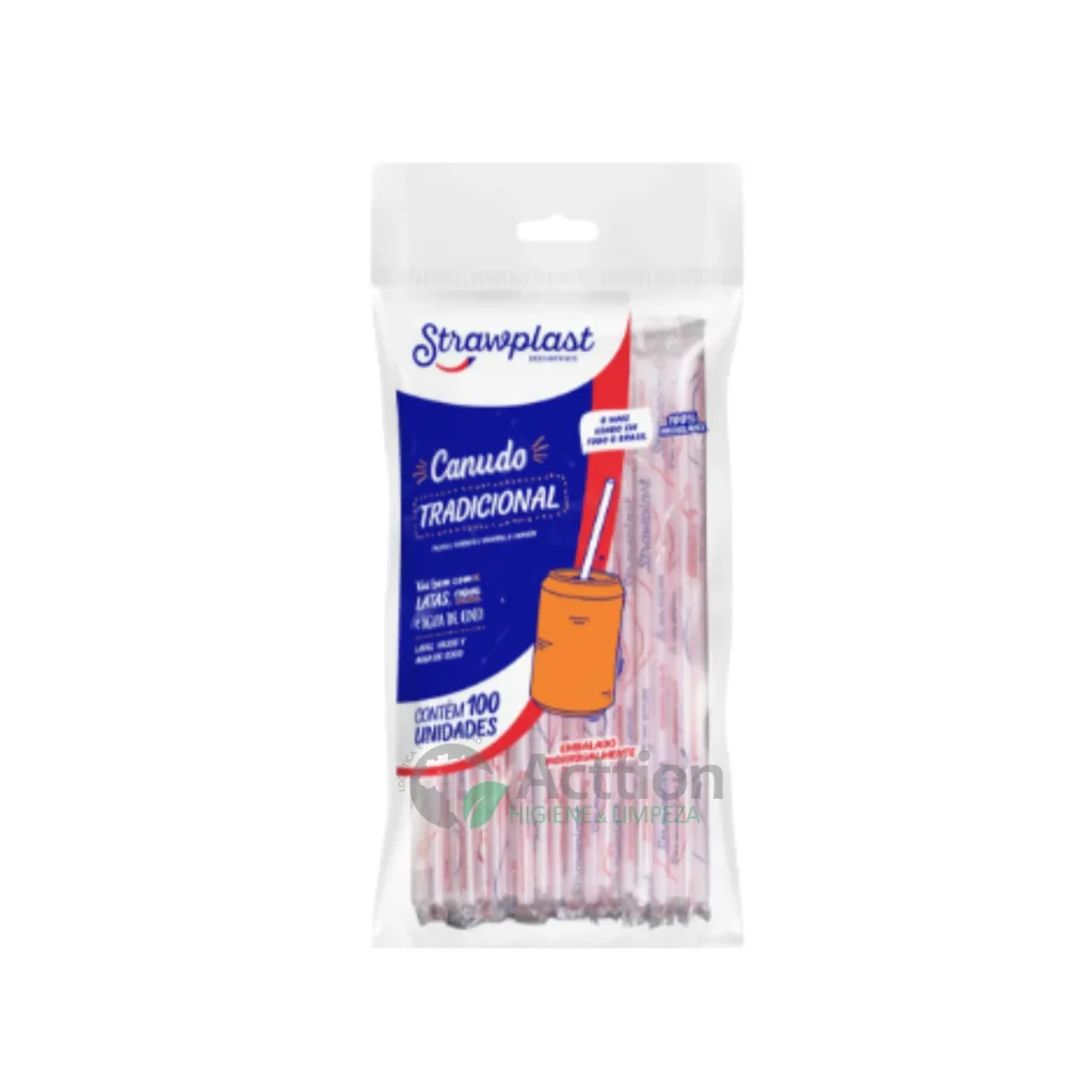 CANUDO PL 21CM SACHE C/100 STRAWPLAST