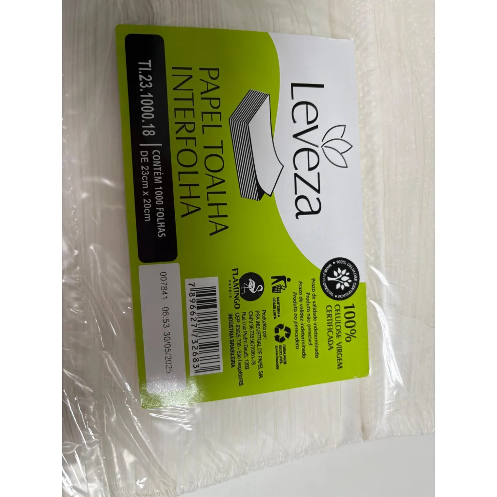 PAPEL TOALHA INTERFOLHA 23X20X1000 18GR LEVEZA