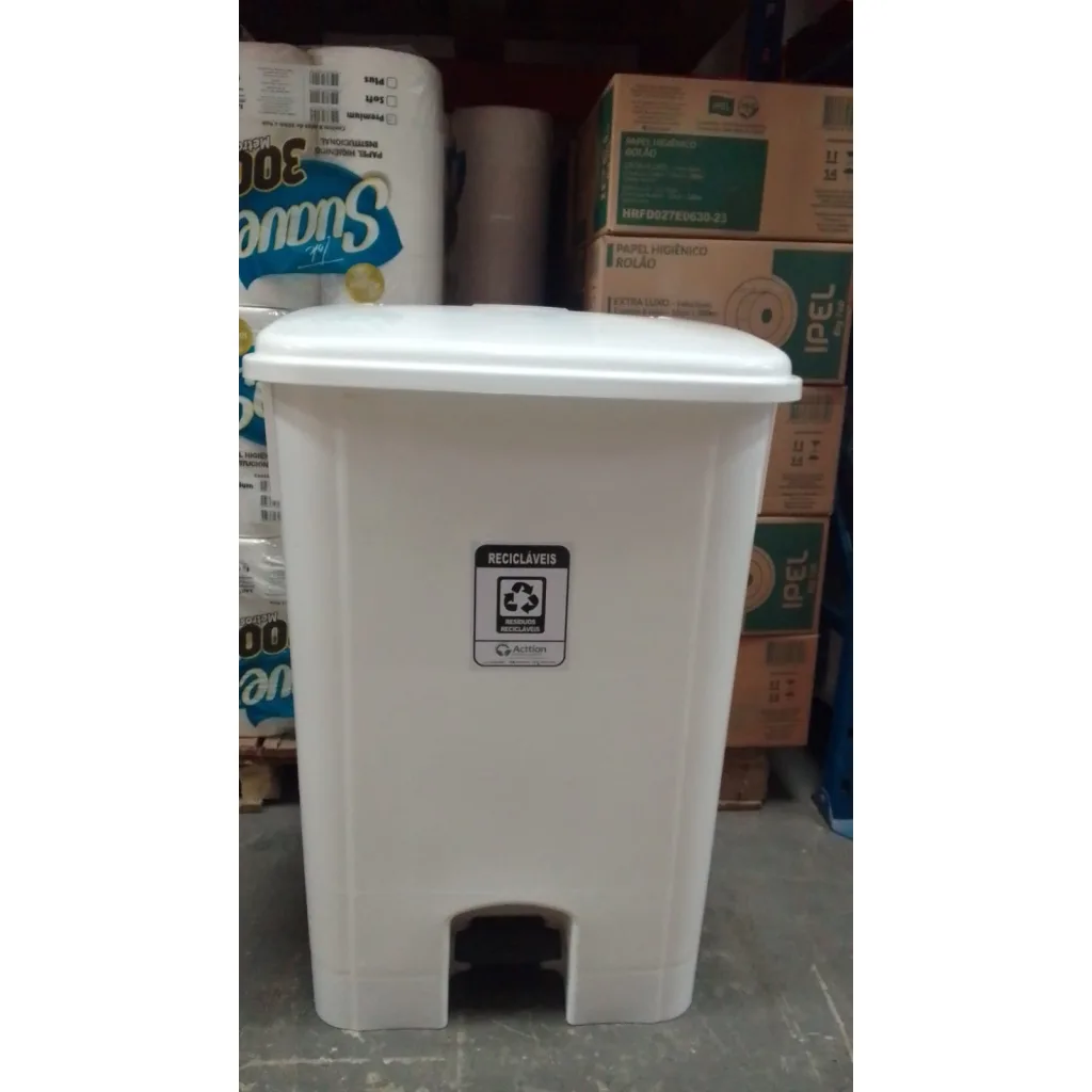LIXEIRA 100L BR C/PEDAL BRALIMPIA CP10BR