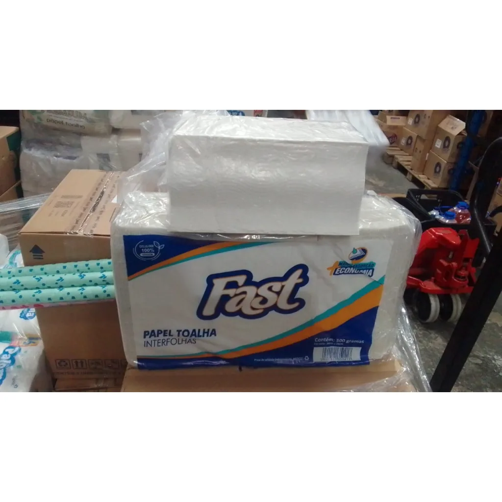 PAPEL TOALHA INTERFOLHA 20X20X500GR 24GR LUXO FAST AZUL AZ