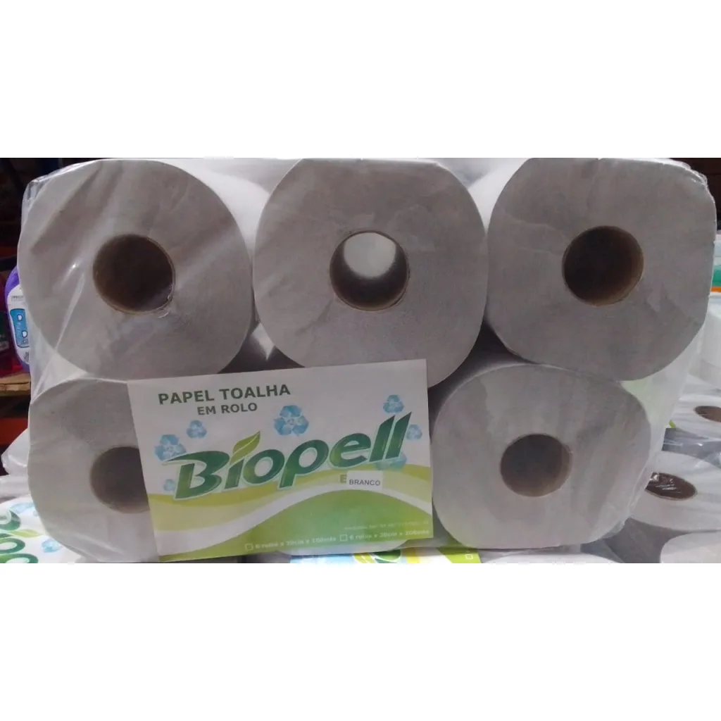 PAPEL TOALHA BOBINA 6X20X200MT 24GR BR II BIOPELL