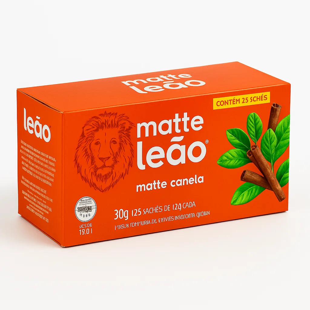 CHA MATTE C/25 SAQ CANELA LEAO