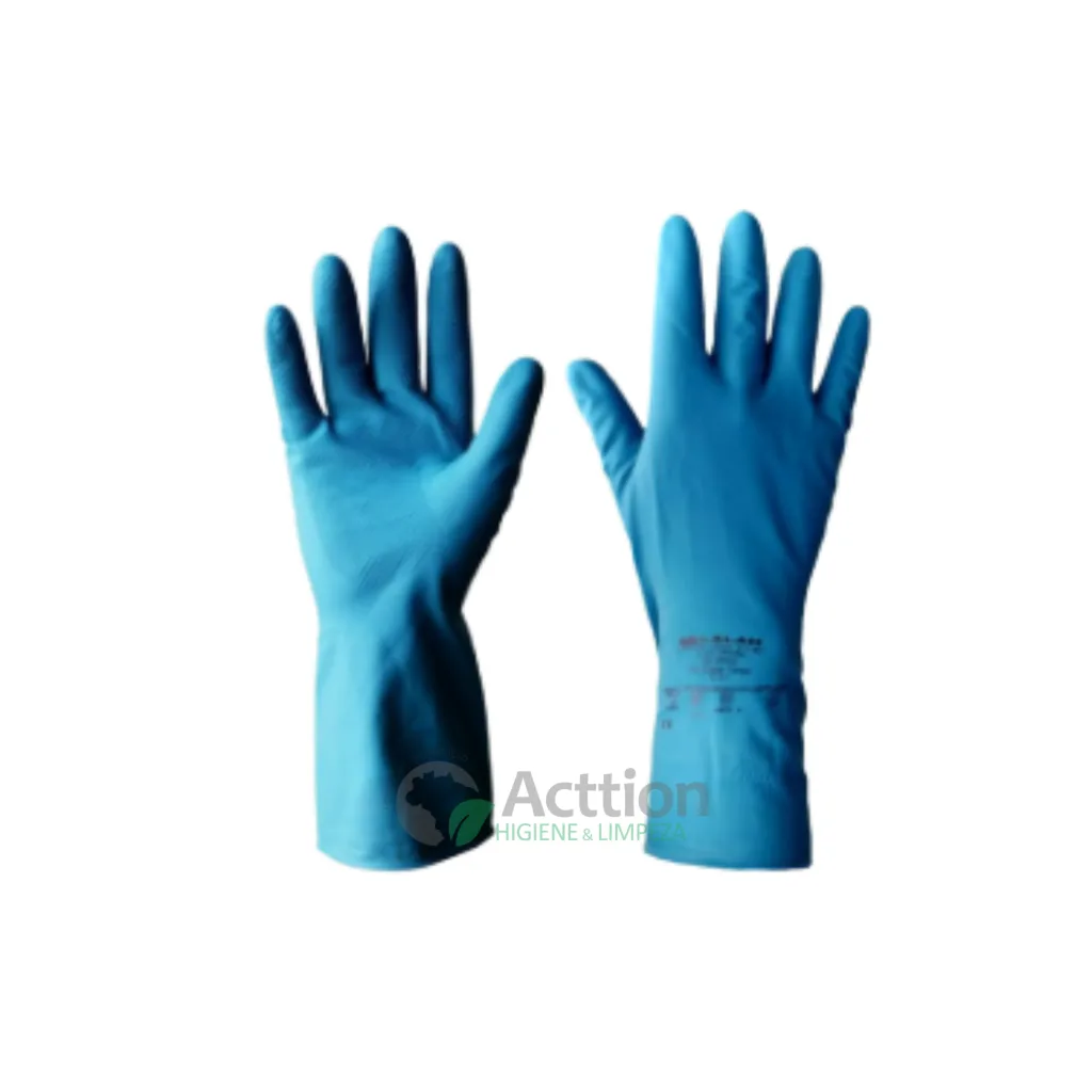 LUVA LATEX AZ M.USO P C/FORRO LALAN